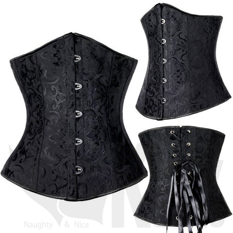Beautiful Buttoned, Absolute Under-Bust Corset Collection - With a FREE G-String