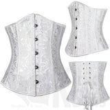 Beautiful Buttoned Absolute Under-Bust Corset Plus Size Collection - With a FREE G-String