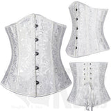 Beautiful Buttoned, Absolute Under-Bust Corset Collection - With a FREE G-String