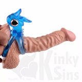 Couples Vibrating Tongue Pleasure Cock And Balls Ring