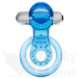 Couples Vibrating Tongue Pleasure Cock And Balls Ring