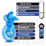 Couples Vibrating Tongue Pleasure Cock And Balls Ring