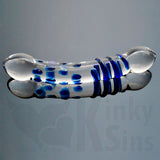 Double Tapered End, Multi-Pleasure Glass Dildo