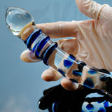 Double Tapered End, Multi-Pleasure Glass Dildo