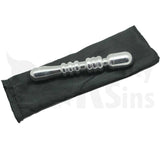 Double Trouble Multi Ribbed Suede Leather Flogger and Anal Dildo