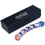 Glorious Ribbed Glass Double Ended Dildo