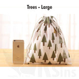 Handmade Colorful Cotton Drawstring Storage Bags