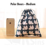 Handmade Colorful Cotton Drawstring Storage Bags