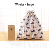 Handmade Colorful Cotton Drawstring Storage Bags