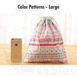 Handmade Colorful Cotton Drawstring Storage Bags