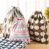 Handmade Colorful Cotton Drawstring Storage Bags