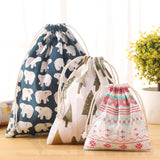 Handmade Colorful Cotton Drawstring Storage Bags