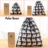 Handmade Colorful Cotton Drawstring Storage Bags