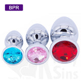 Jewelled Metal Booty Butt Plug Set