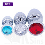 Jewelled Metal Booty Butt Plug Set