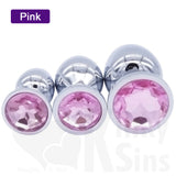 Jewelled Metal Booty Butt Plug Set