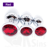 Jewelled Metal Booty Butt Plug Set