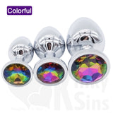 Jewelled Metal Booty Butt Plug Set