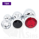 Jewelled Metal Booty Butt Plug Set