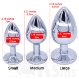 Jewelled Metal Booty Butt Plug Set