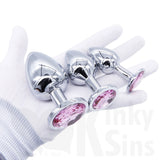Jewelled Metal Booty Butt Plug Set