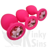 Jewels of Silicone Butt Plug Set