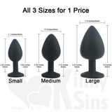 Jewels of Silicone Butt Plug Set