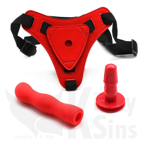 Ladies Premium Smooth Strap-on & Dildo Set