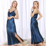 Long & Elegant Lacy Satin Style Night Dress