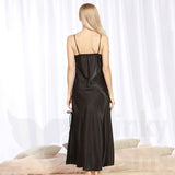 Long & Elegant Lacy Satin Style Night Dress