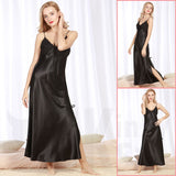 Long & Elegant Lacy Satin Style Night Dress