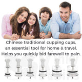 Set of 6 - Traditional Chinese Style Suction Cupping Cups