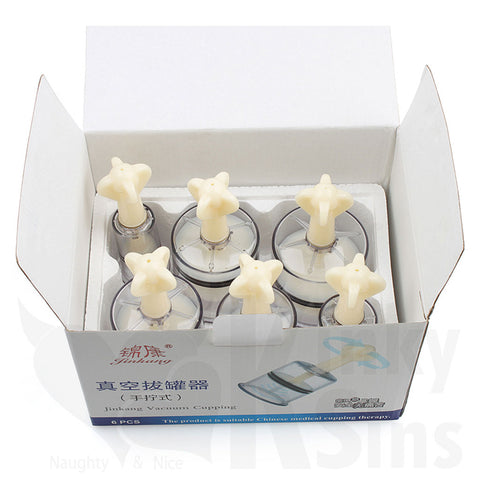 Set of 6 - Traditional Chinese Style Suction Cupping Cups