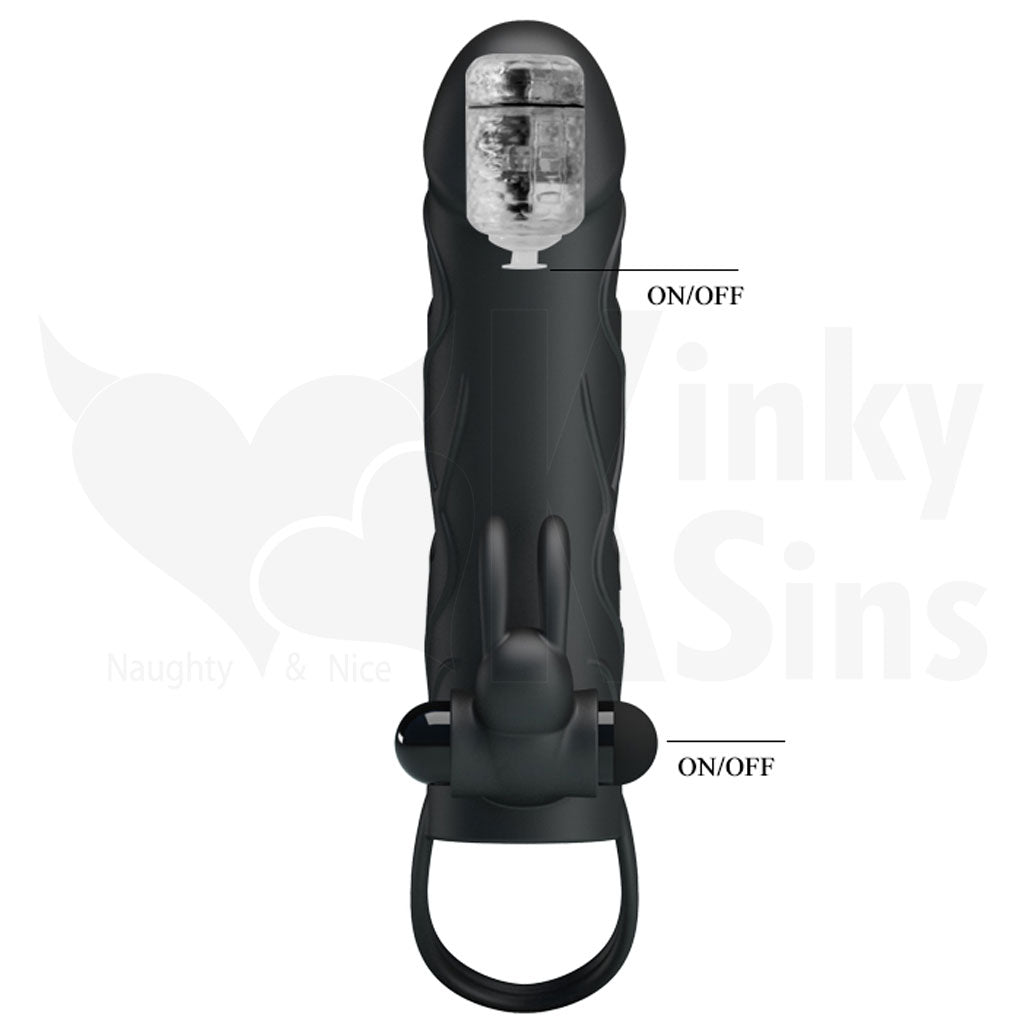 Rabbit Double Deluxe Vibrating Cock Sleeve | Sex Toys | KinkySins.com Rabbit Double Deluxe Vibrating Cock Sleeve | Sex Toys | KinkySins.com