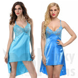 Super Sexy, Asymmetric Lace & Satin Style Night Dress