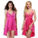 Super Sexy, Asymmetric Lace & Satin Style Night Dress