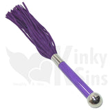The Deluxe Double Sensation Suede Leather Flogger - Purple