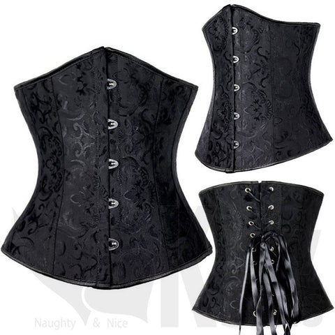 Beautiful Buttoned Absolute Under-Bust Corset Plus Size Collection - With a FREE G-String