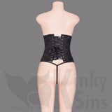 Beautiful Buttoned Absolute Under-Bust Corset Plus Size Collection - With a FREE G-String