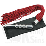 Double Trouble 3 Ball Suede Leather Flogger and Anal Dildo