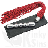 Double Trouble Ball and Dash Suede Leather Flogger and Anal Dildo