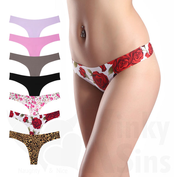 Exquisite Seamless Set Of 3 Charming Thongs