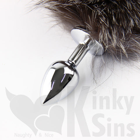 Fox Tail Small Stainless Steel Butt Plug | Sex Toys | KinkySins.com Fox Tail Small Stainless Steel Butt Plug | Sex Toys | KinkySins.com