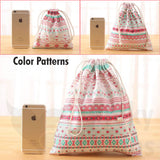 Handmade Colorful Cotton Drawstring Storage Bags