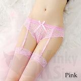 High Waist Sheer Panty Garter Belt