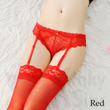 High Waist Sheer Panty Garter Belt