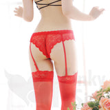 High Waist Sheer Panty Garter Belt