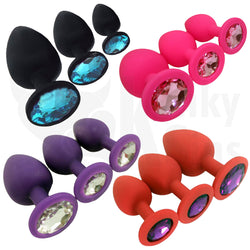 Jewels of Silicone Butt Plug Set