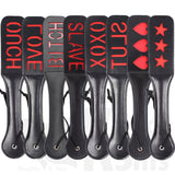 Leather Layered Imprinted Spanking Paddle