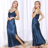 Long &amp; Elegant Lacy Satin Style Night Dress